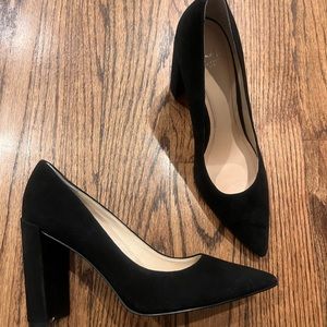 Marc Fisher black suede pumps